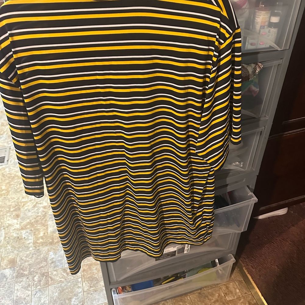 Striped Black and Yellow Top